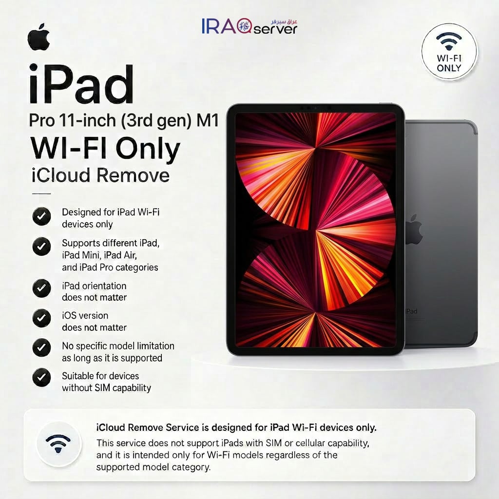 iPad Pro 11-inch WI-FI Only - iCloud Remove