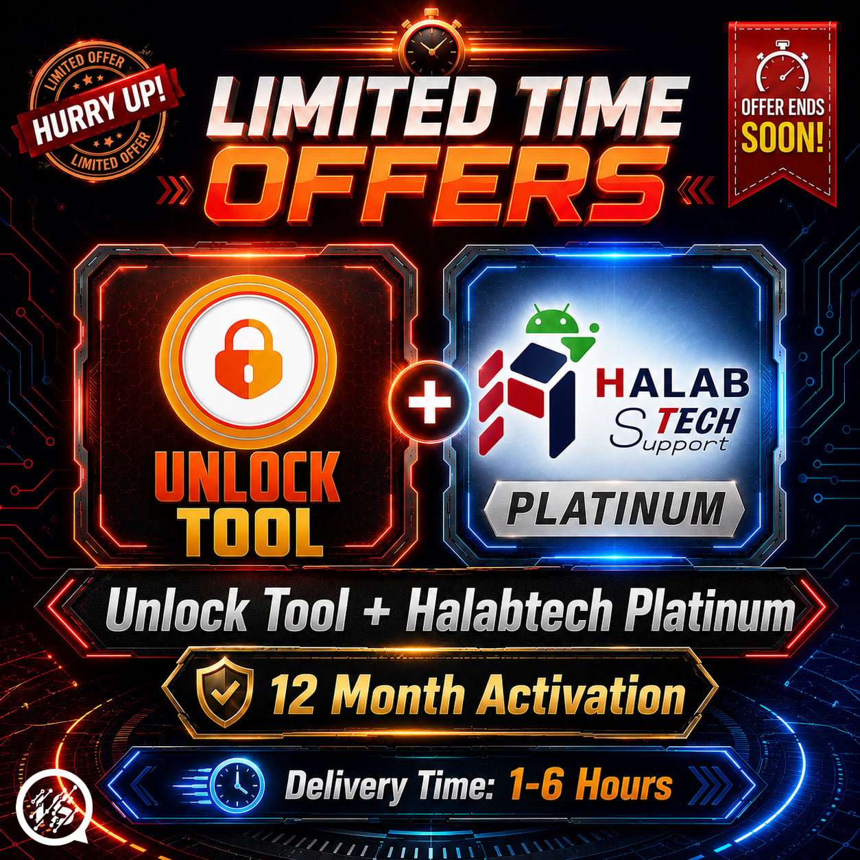 (Unlock Tool + Halabtech Platinum) - 12 Month Activation