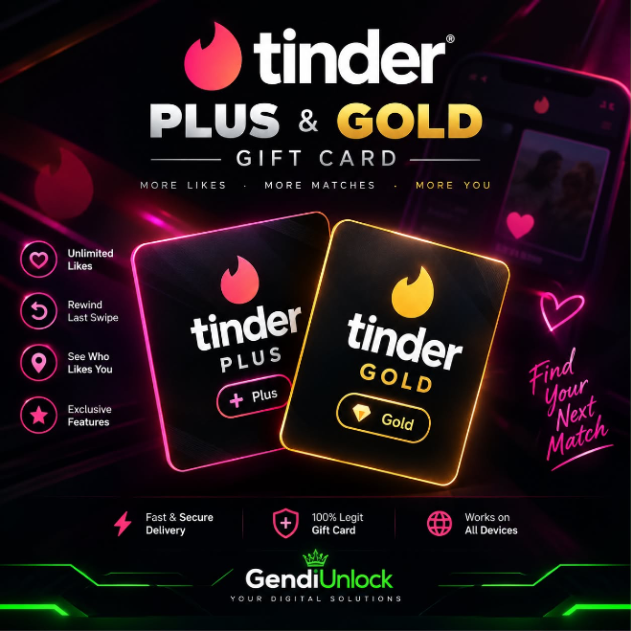 Tinder 1 Week Gold - Morocco