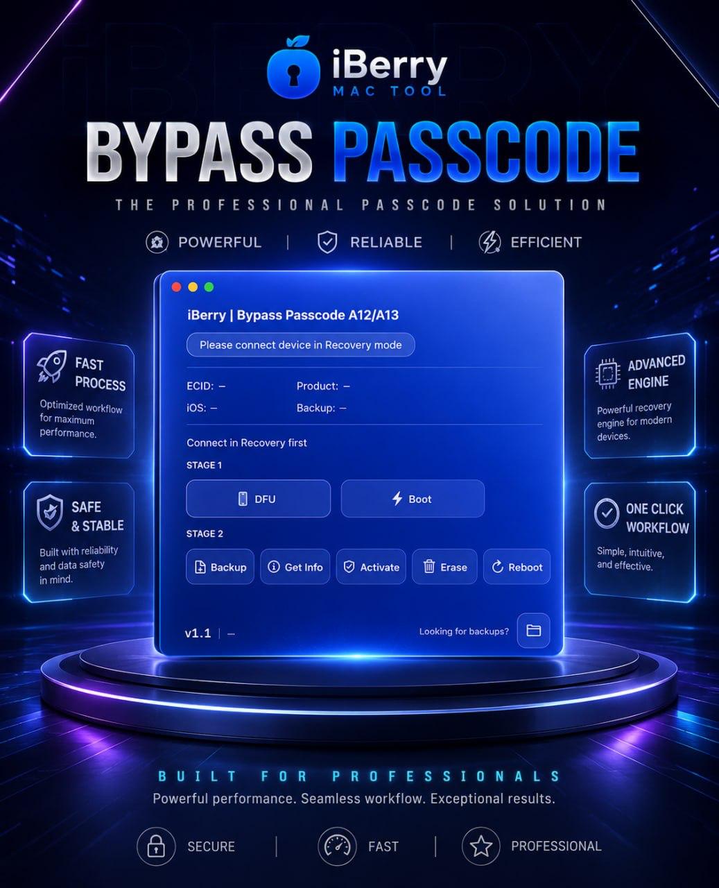iBerry - iPhone 11 Passcode Bypass Full Signal iOS17-27