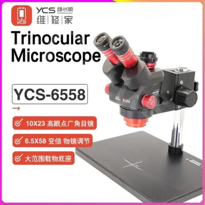 YCS 6558x Ultra HD Trinocular Stereo Microscope