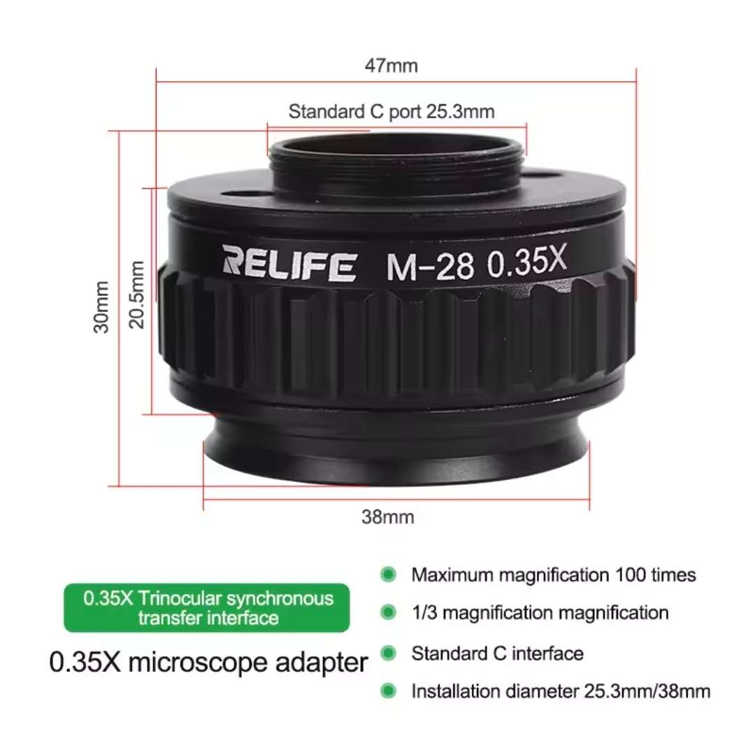 RELIFE RL-M28 0.35X Microscope CTV Adapter