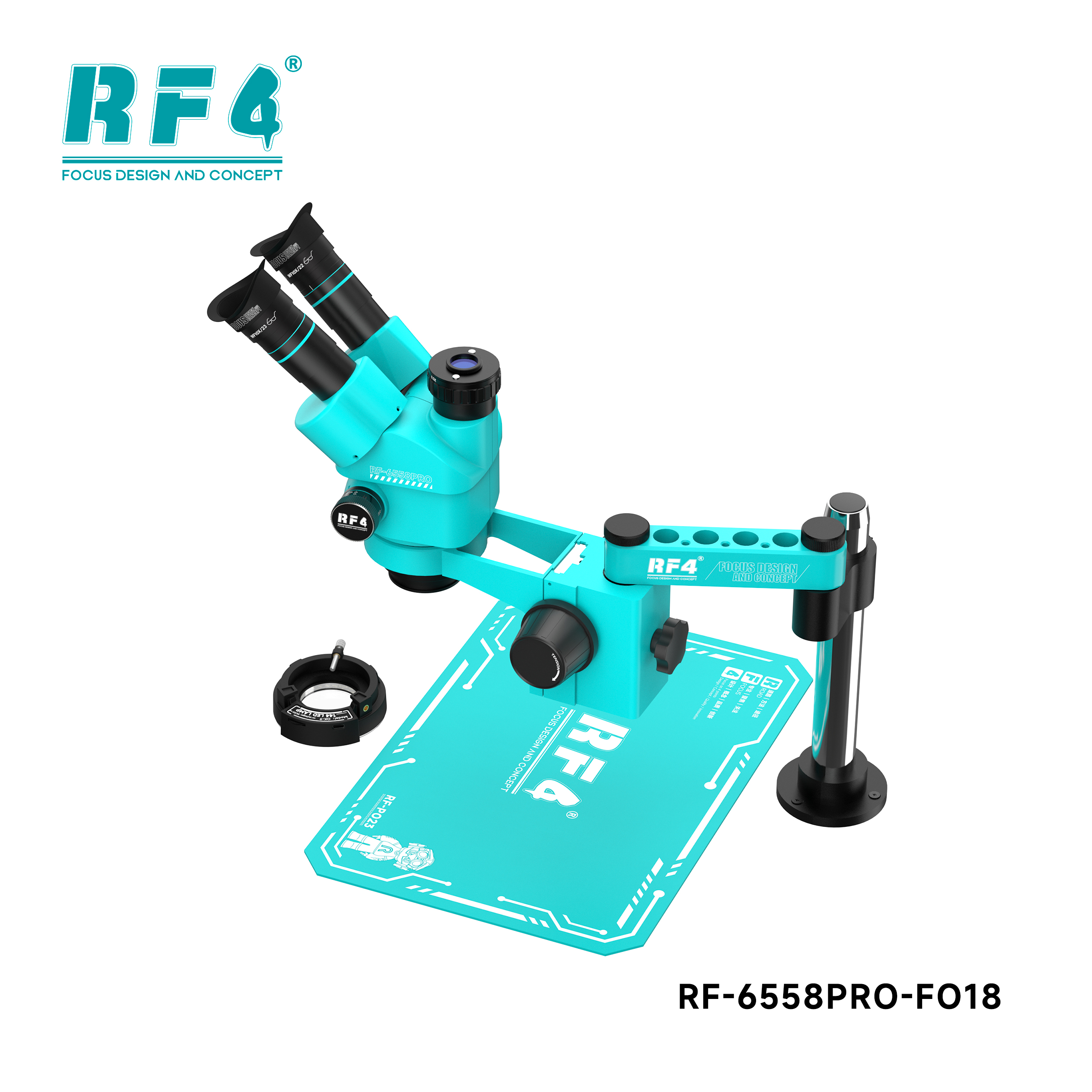RF4 RF-6558PRO-FO18 – Trinocular Stereo Microscope