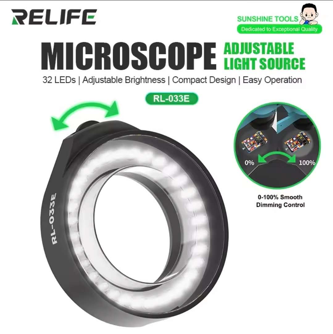RELIFE RL-033E Adjustable LED Microscope Ring Light