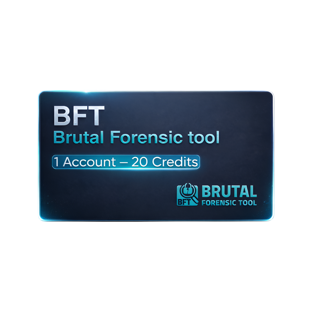 BFT - Brutal Forensic tool [ 1 Account - 20 Credits ]