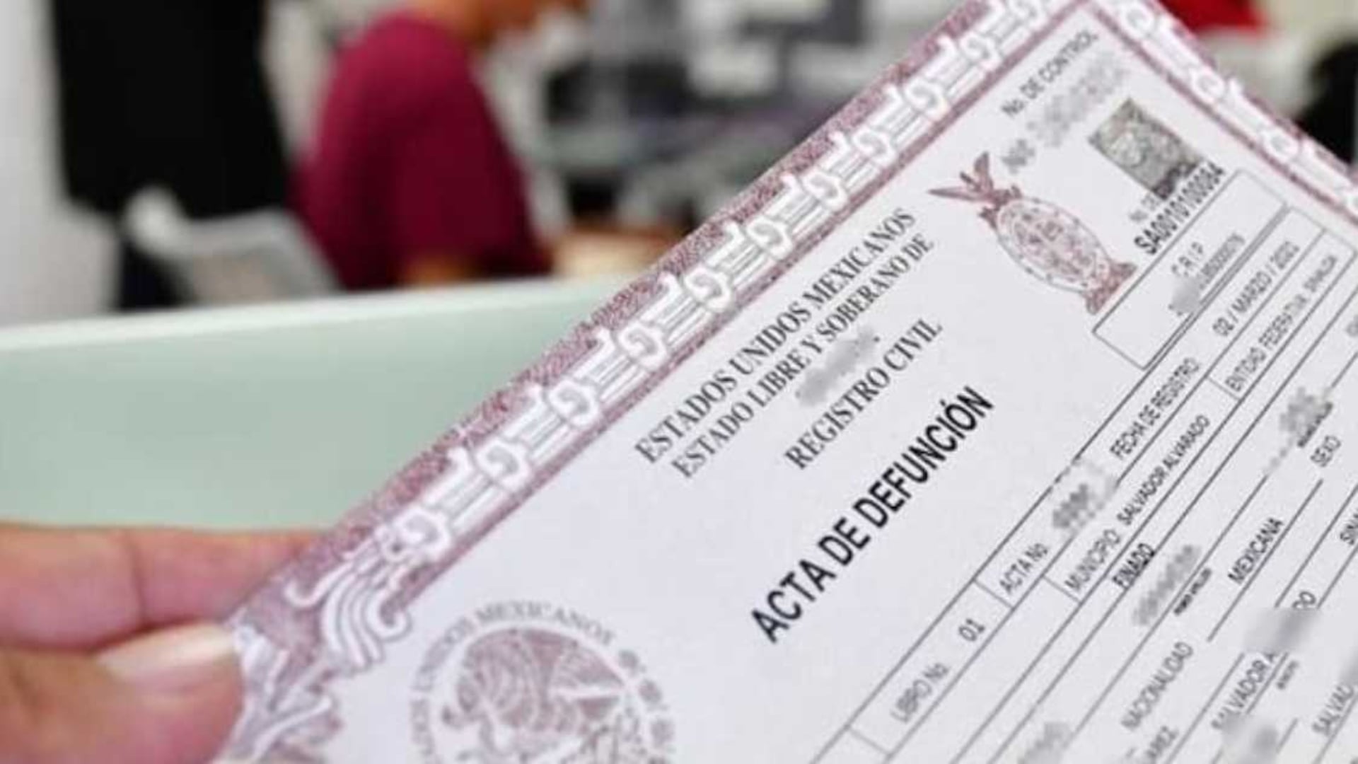 NEW ACTA DE DEFUNCION MEXICO (L-D) con "FOLIO"