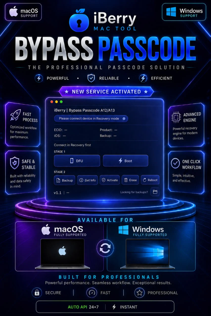 iBerry - iPhone 11 Pro Passcode Bypass Full Signal iOS17-27