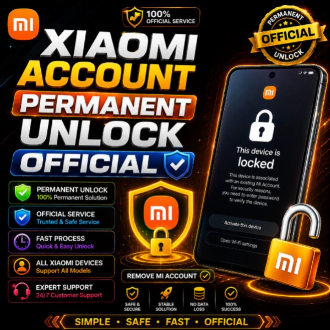 Xiaomi Mi Account Lock Remove (Egypt) Clean Device Only