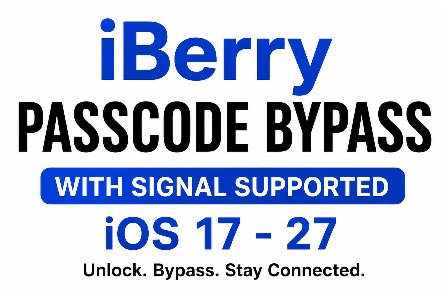 iBerry - iPad (8th Gen) Passcode Bypass With Signal iOS 17-27 Windows/Mac