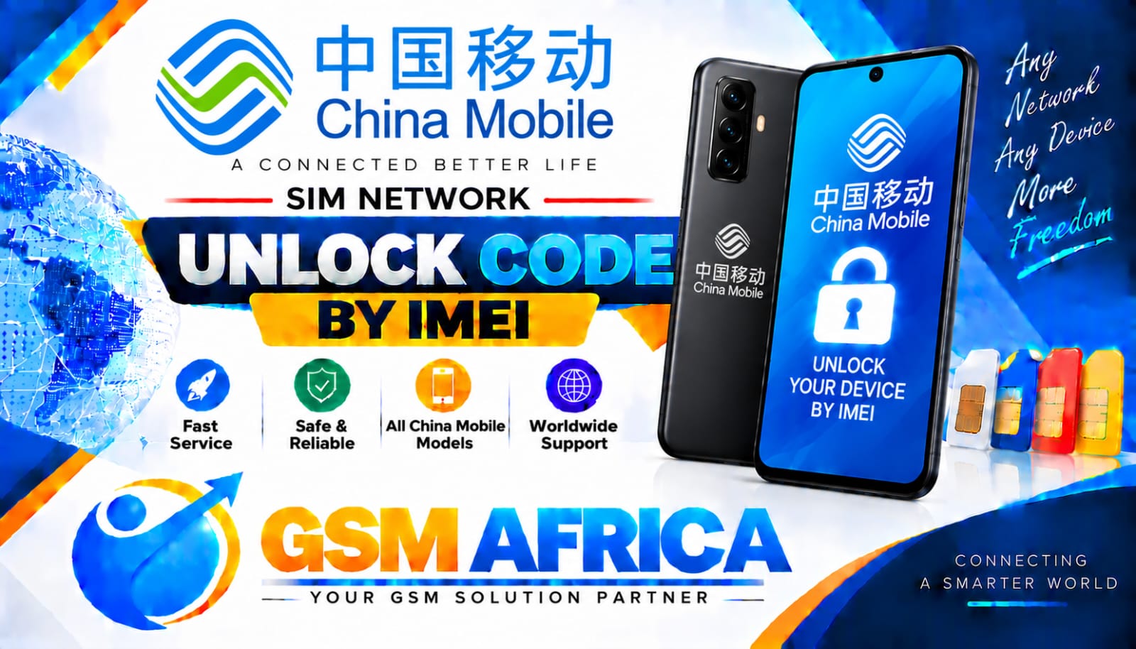 CHINA MOBILE SIM NETWORK UNLOCK CODE BY IMEI