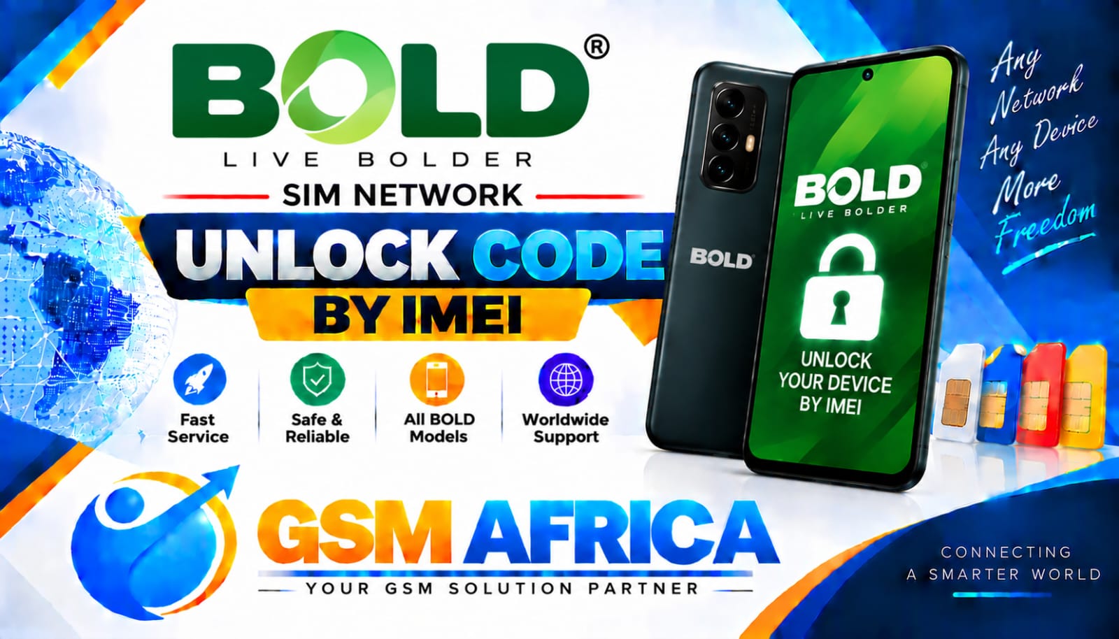 BOLD SIM NETWORK UNLOCK CODE BY IMEI