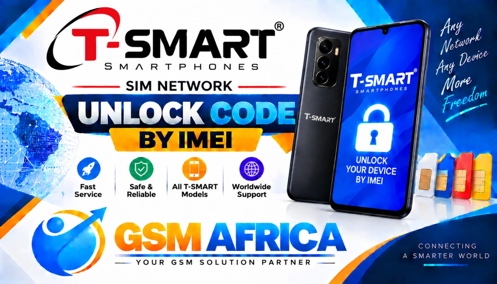 T-SMART SIM NETWORK UNLOCK CODE BY IMEI