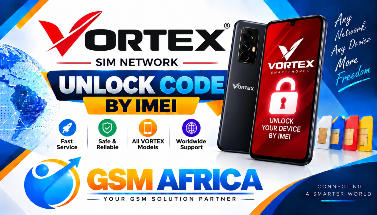 VORTEX SIM NETWORK UNLOCK CODE BY IMEI