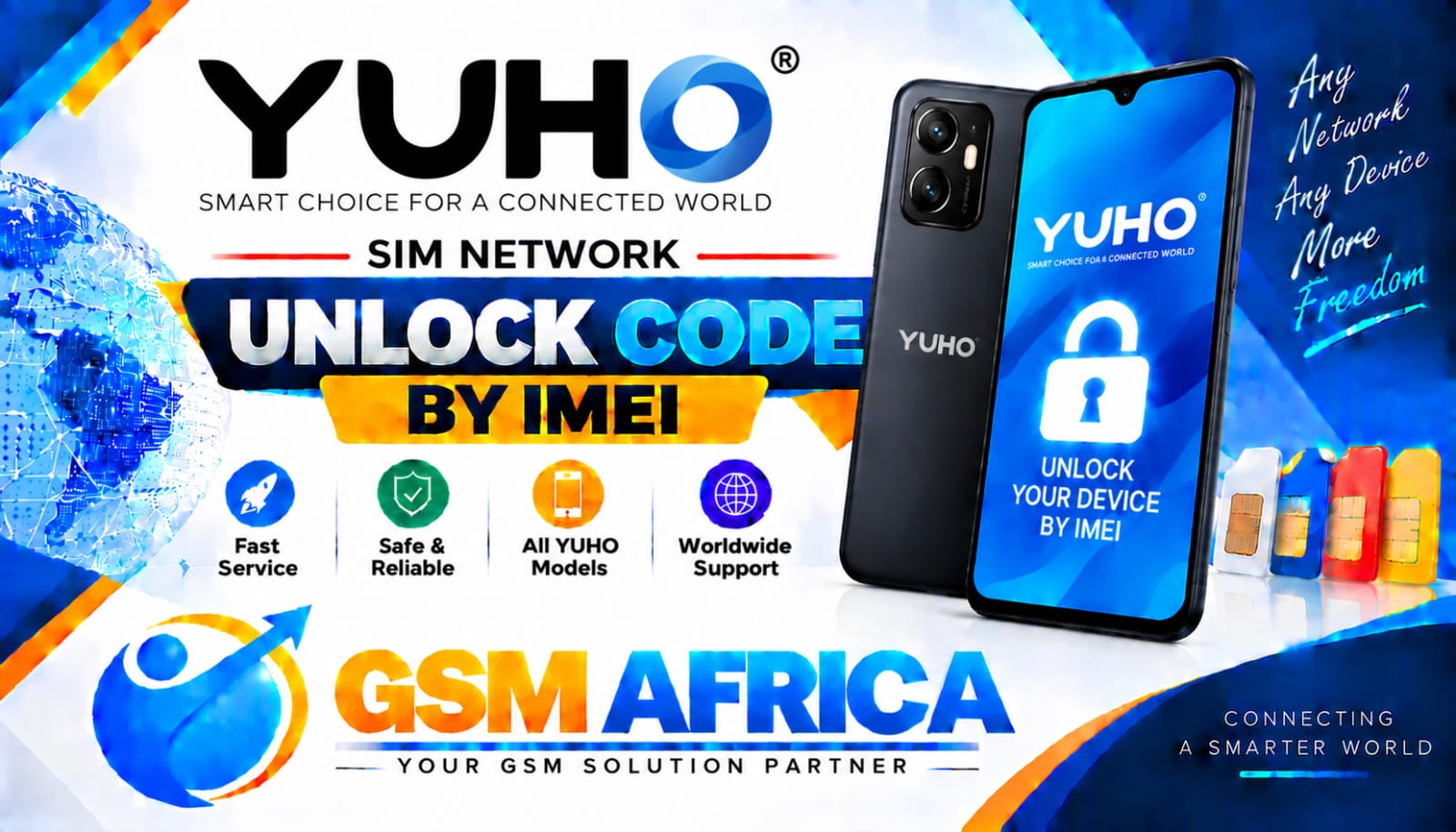 YUHO SIM NETWORK UNLOCK CODE BY IMEI