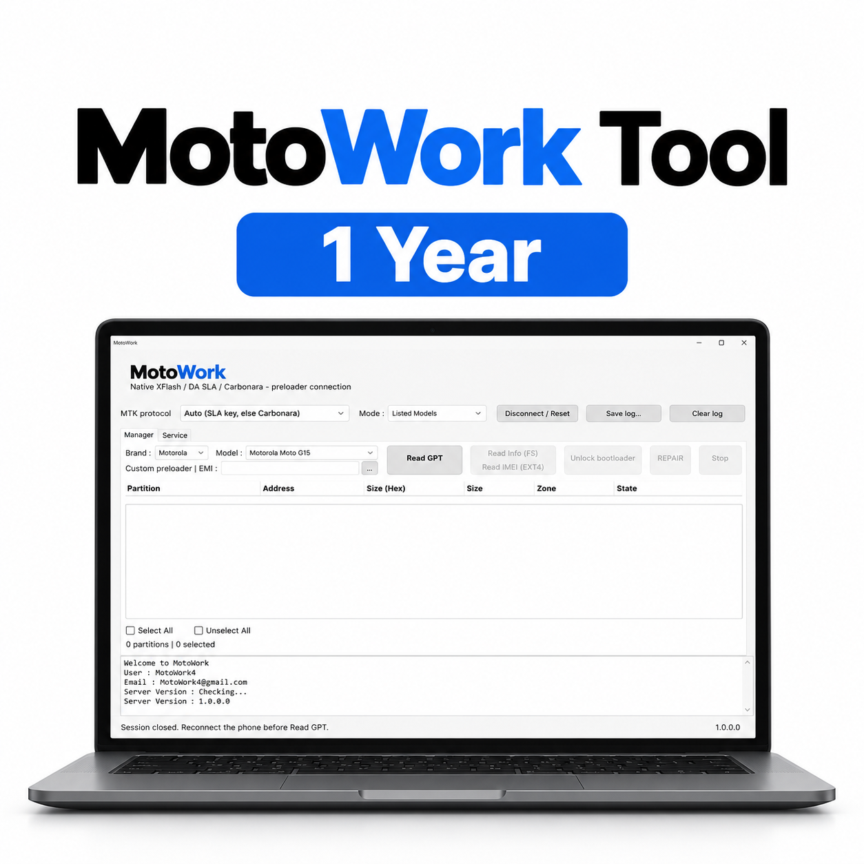 MotoWork Tool Activation – 1 Year