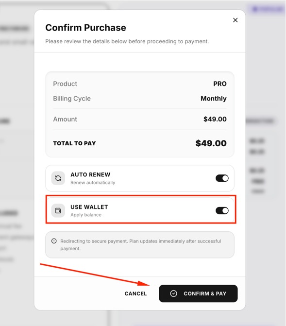 PayerOne Account Upgrade Screenshot