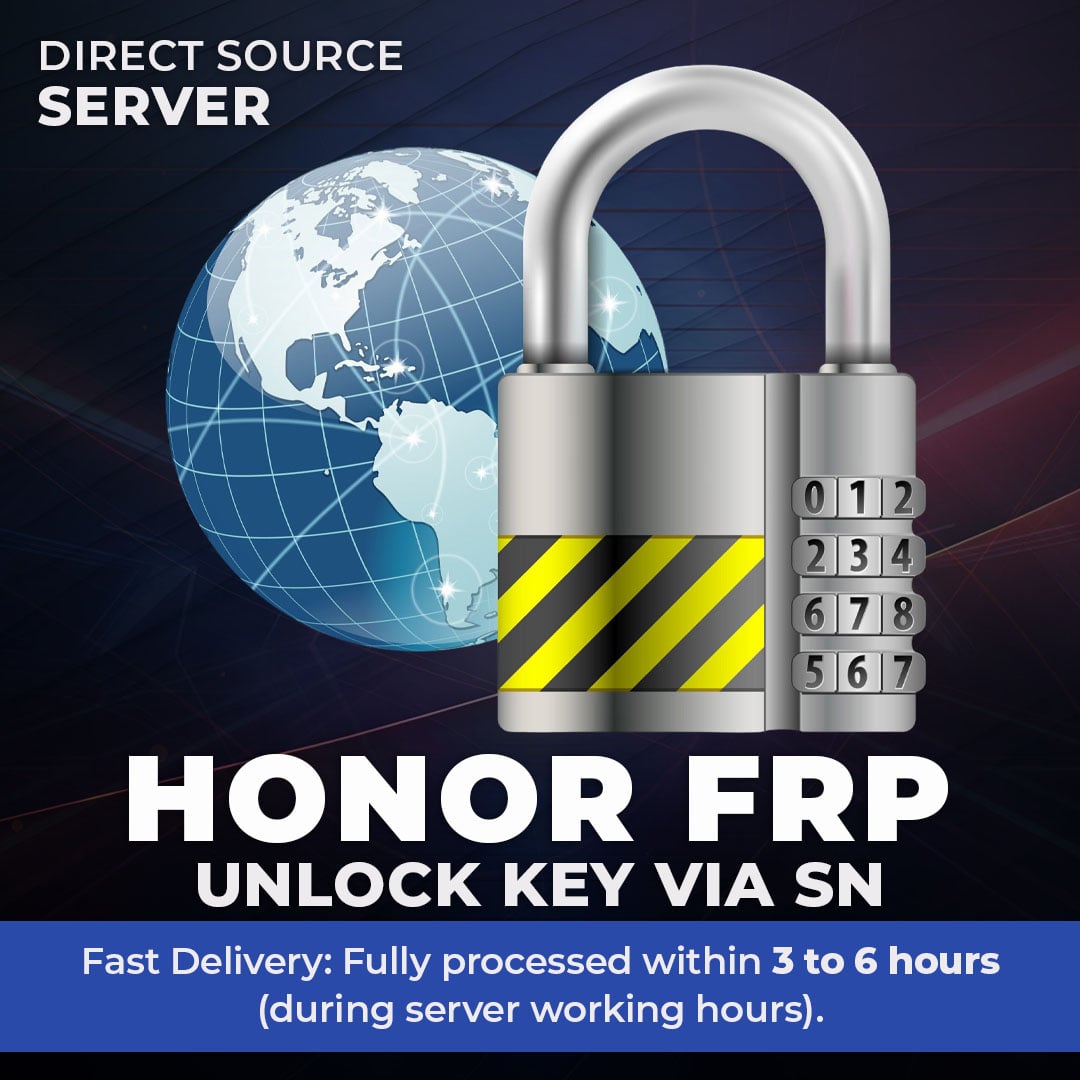 HONOR FRP Unlock Key via SN 🔓 Direct Server Source [Instant/3-6 Hours]