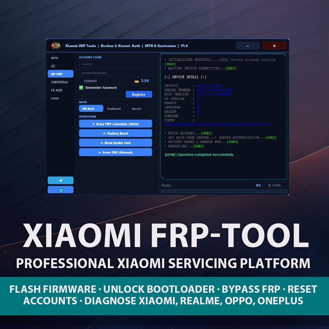 Xiaomi Frp Tool Credits - 24/7 Instant Delivery