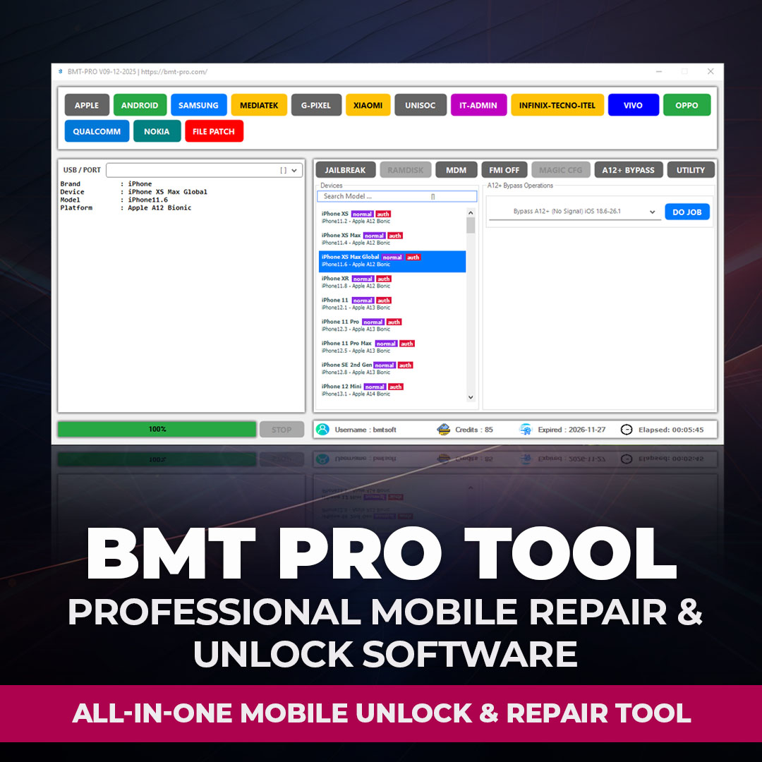 Btmmultitool - BMT PRO Tool [1 YEAR - 1 PC] Unlimited Operation