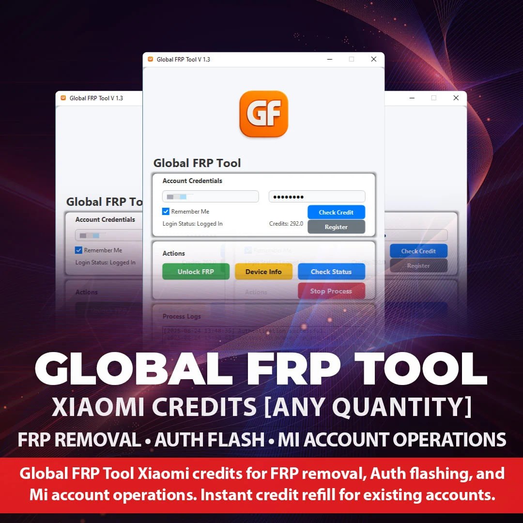 ⚡️GFT Global Frp Tool Xiaomi Credit [ Auto Api ]