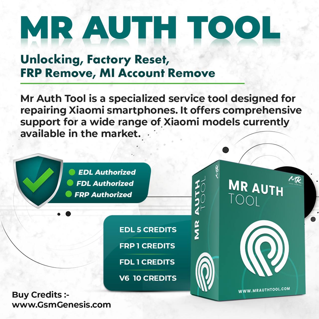 ⚡️Mr Auth Tool - Xiaomi EDL | FRP Credits