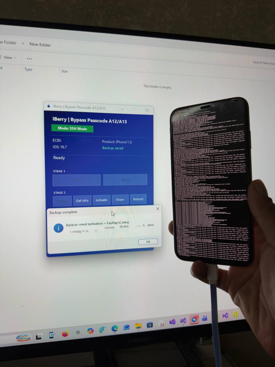 ⚡️iBerry - iPhone 11 Passcode Bypass Full Signal iOS17-27