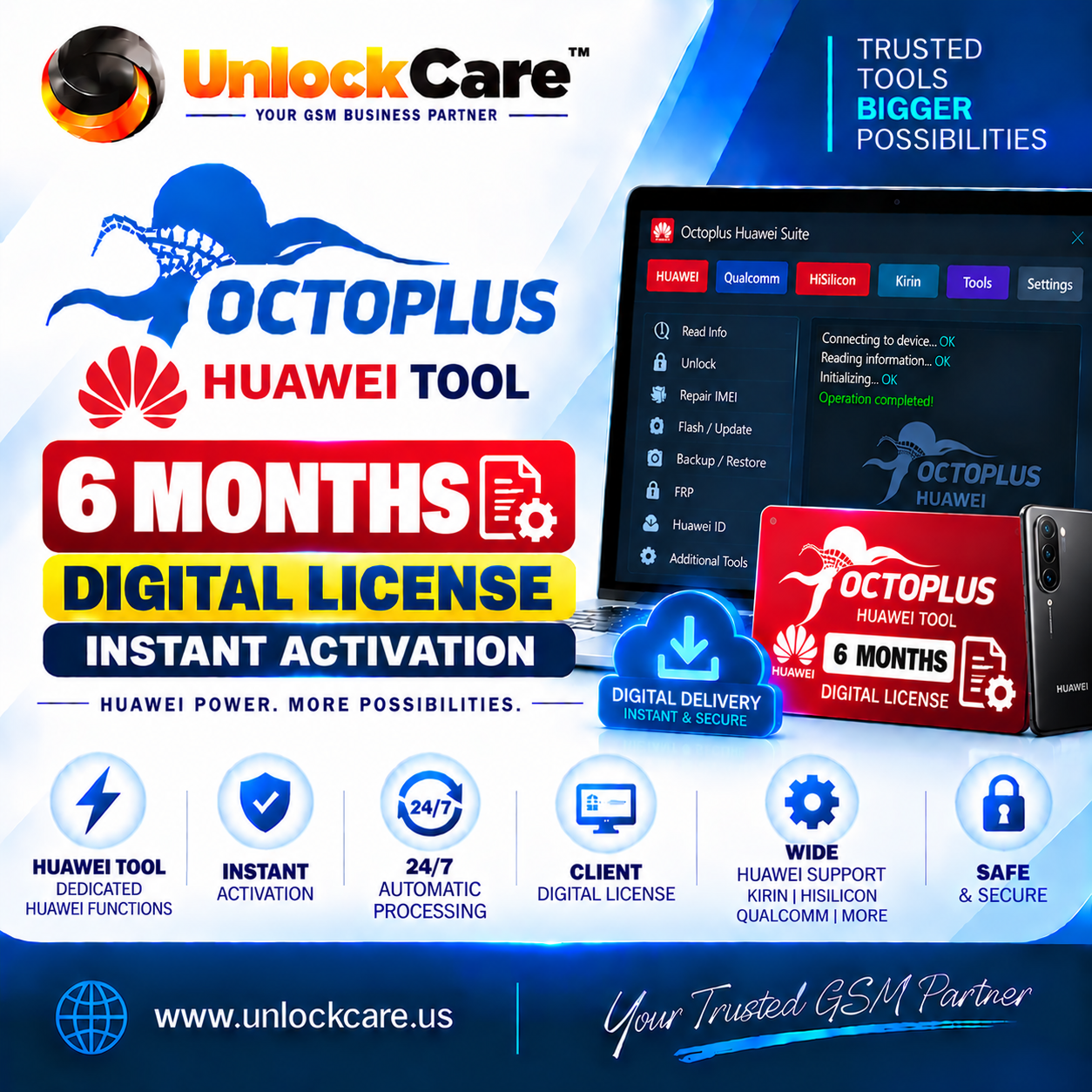 Octoplus Huawei 6 Month Digital License
