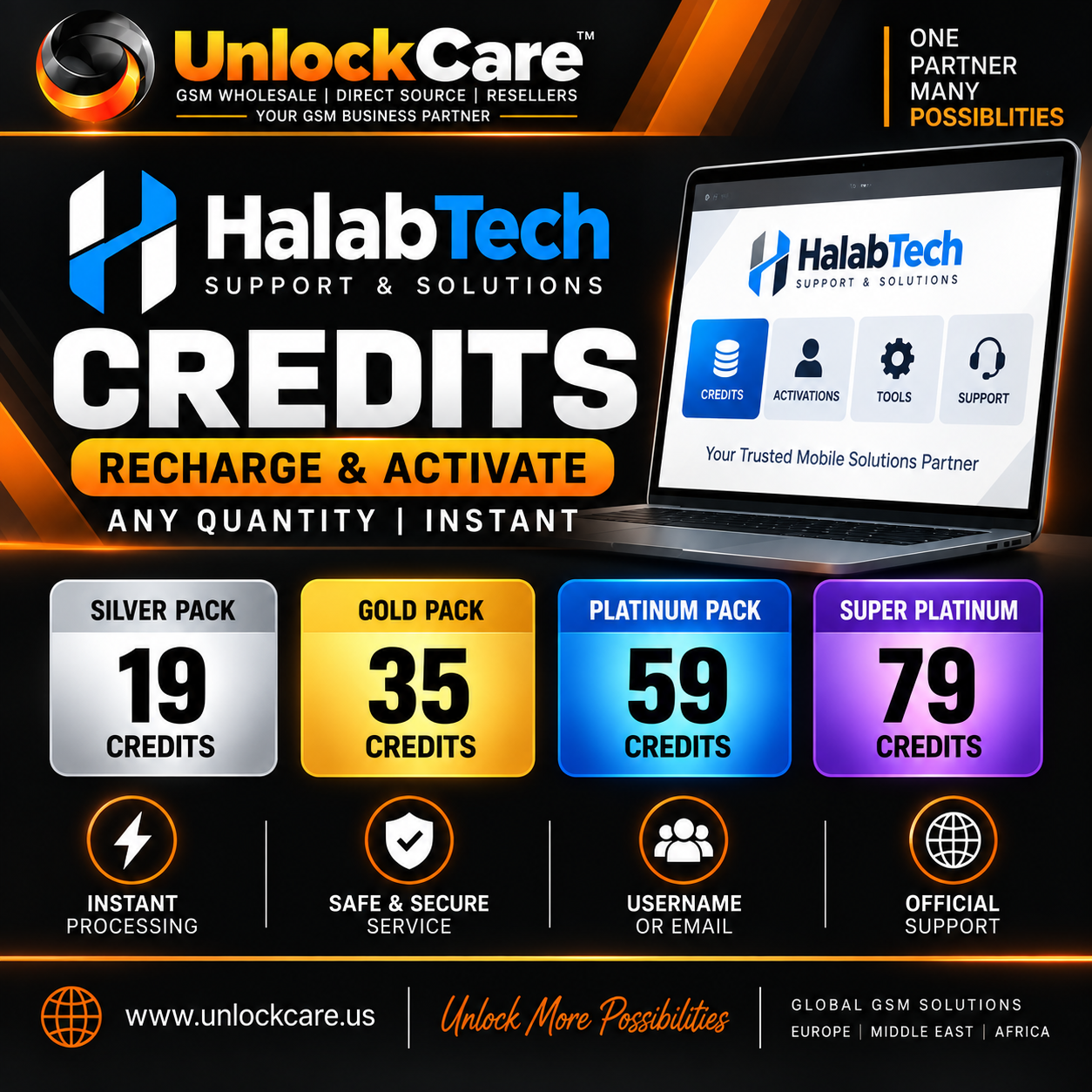 HalabTech Credits — Any Quantity | Instant