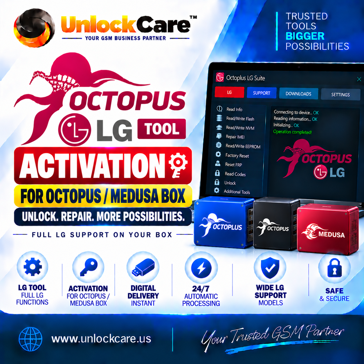 Octopus / Medusa Box LG Activation
