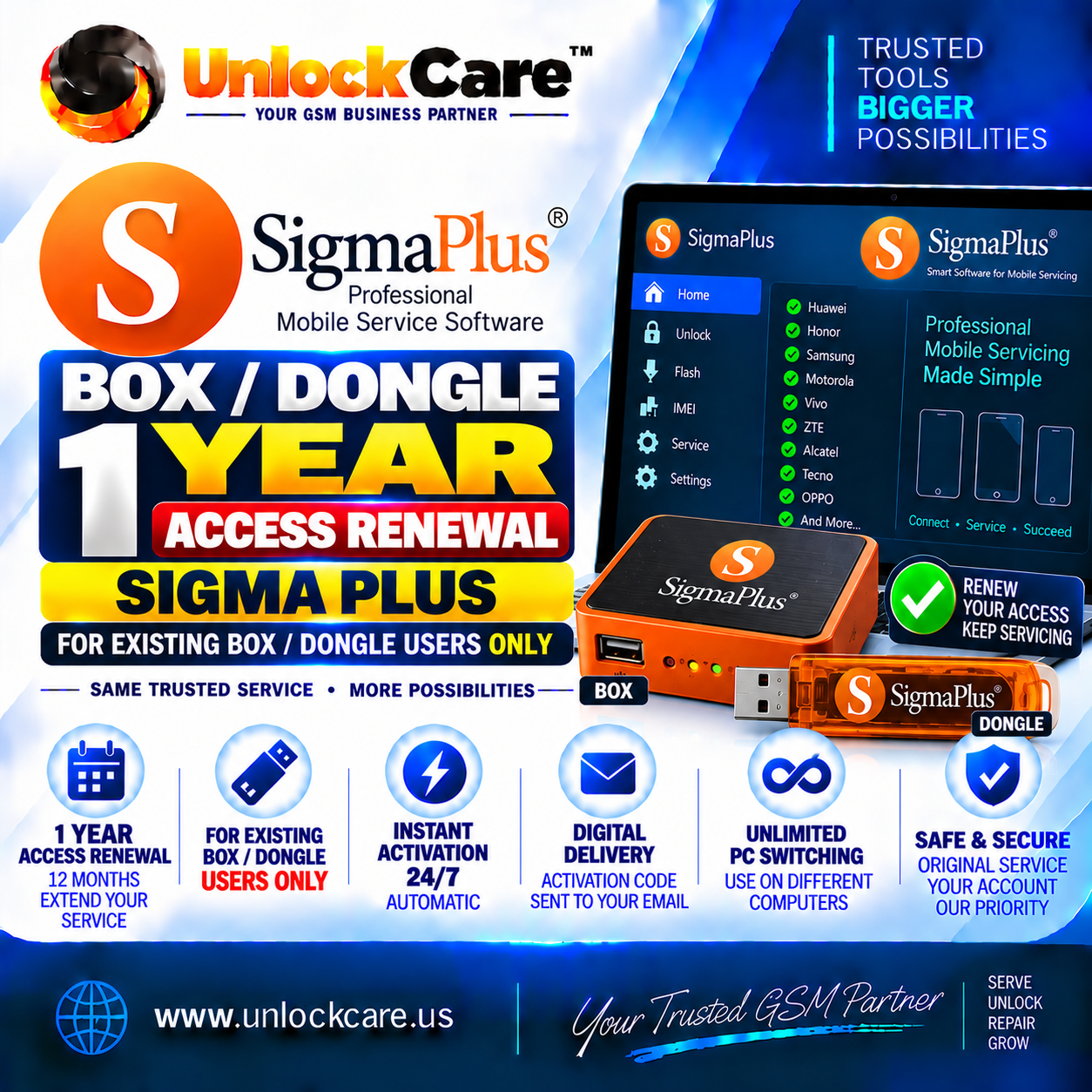 Sigma Plus Box / Dongle 1 Year Access Renewal