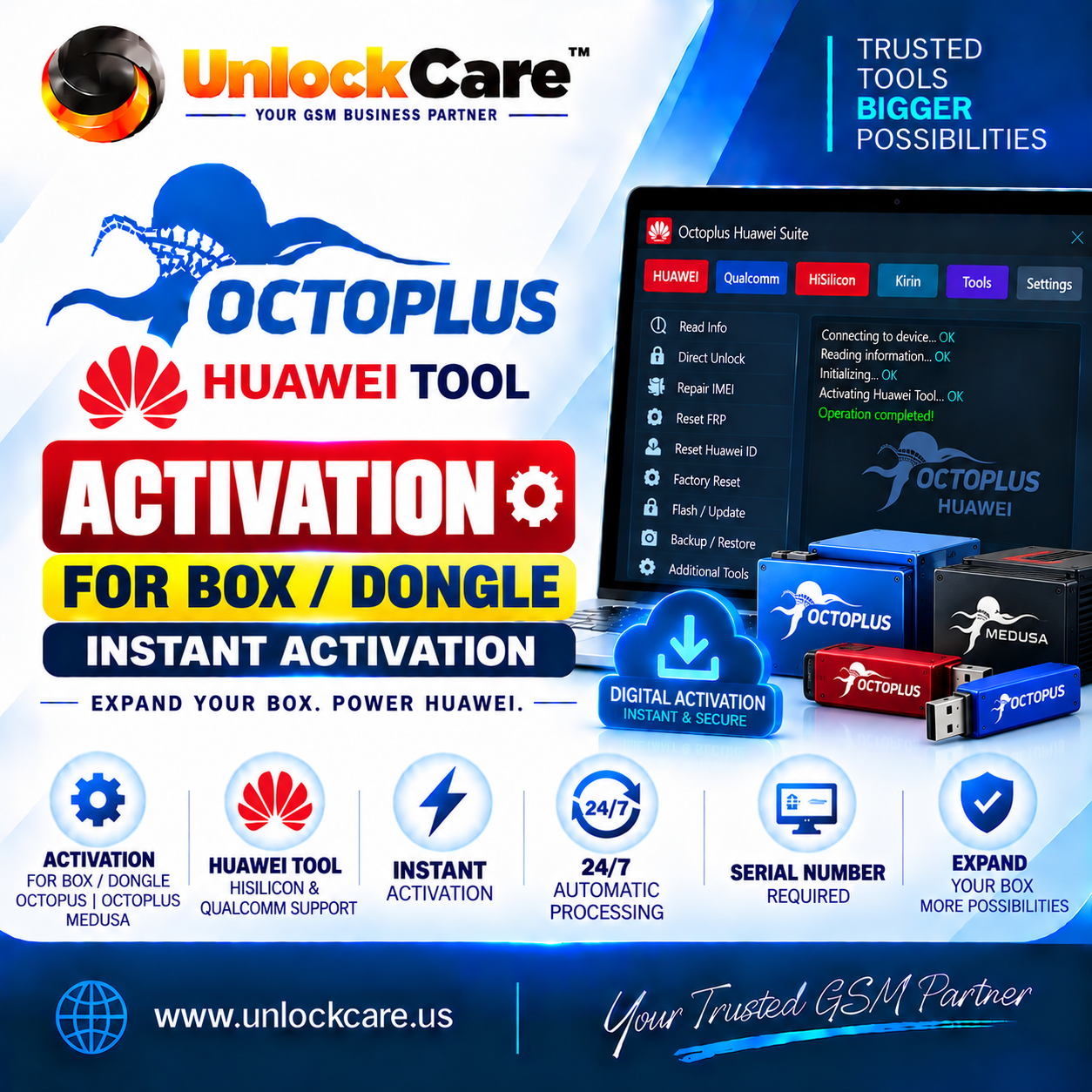 Octoplus Huawei Tool Activation for Box / Dongle