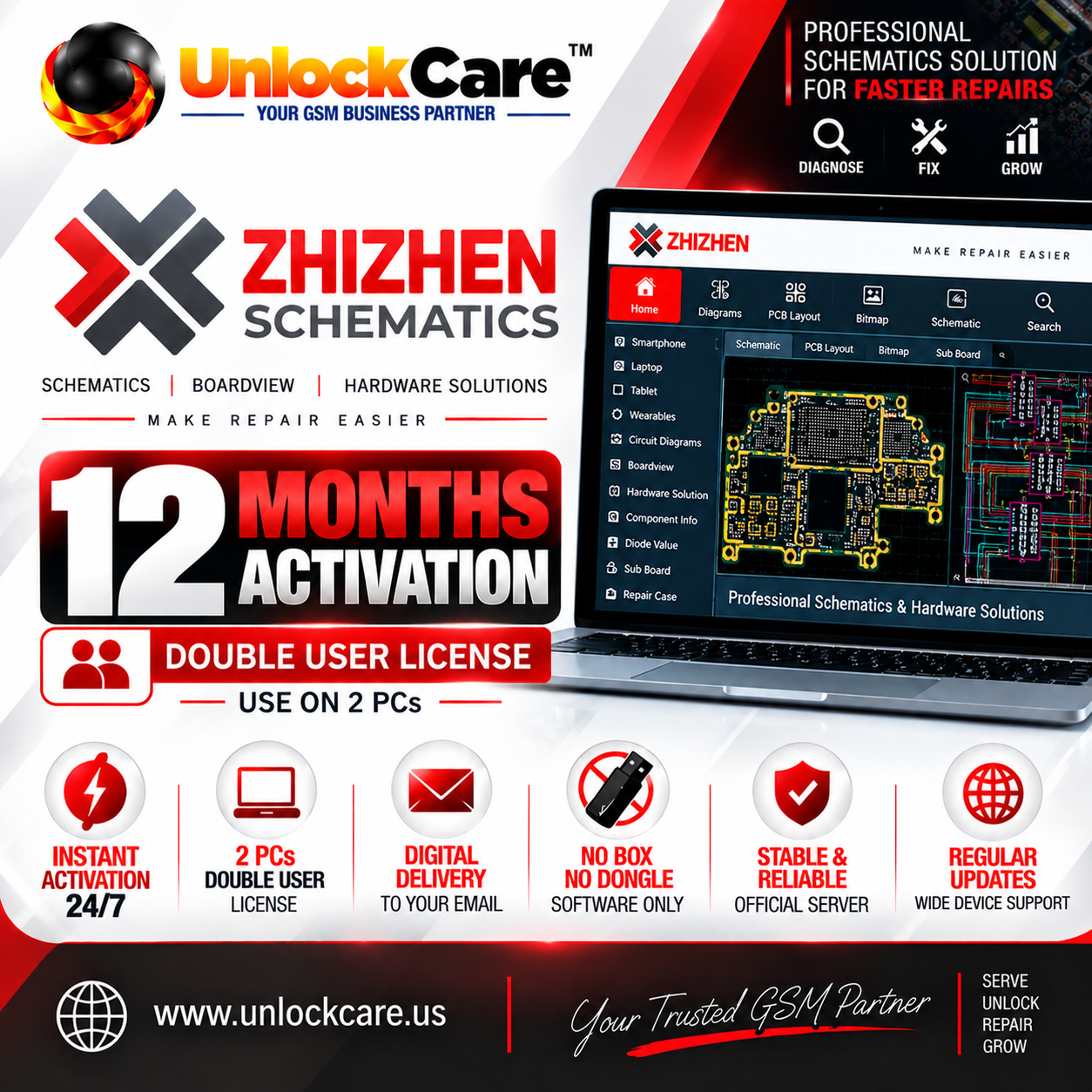 Zhizhen Schematics — Double User | 12 Months Activation