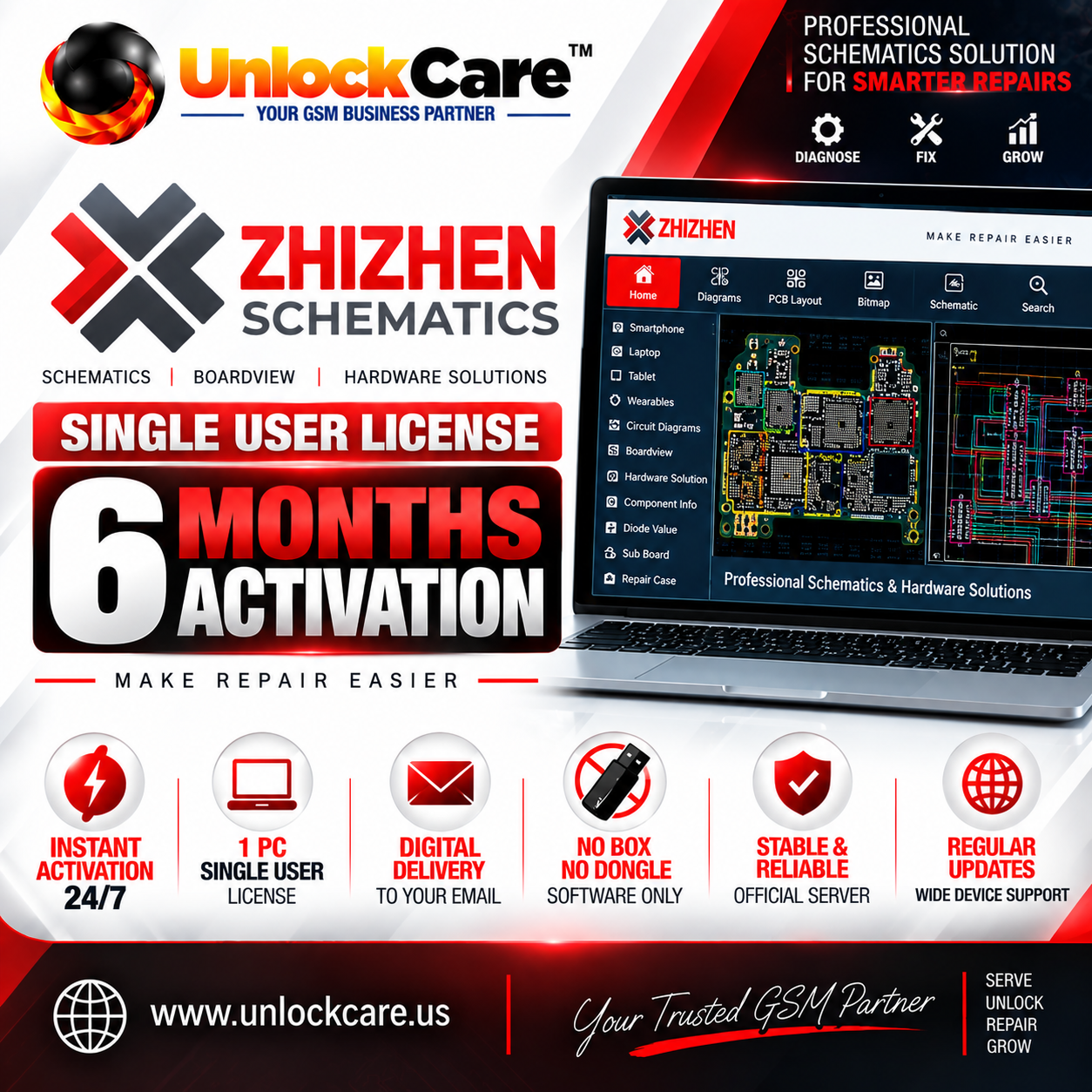 Zhizhen Schematics — Single User | 6 Months Activation