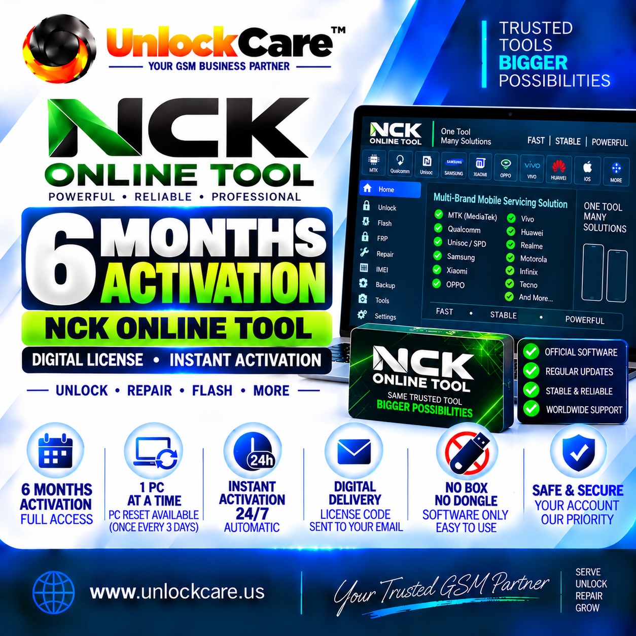 NCK Online Tool — 6 Months Activation