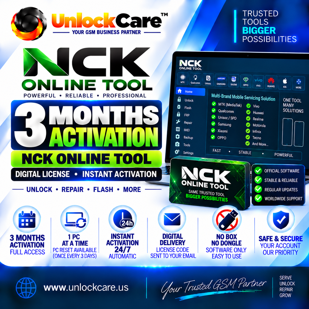 NCK Online Tool — 3 Months Activation