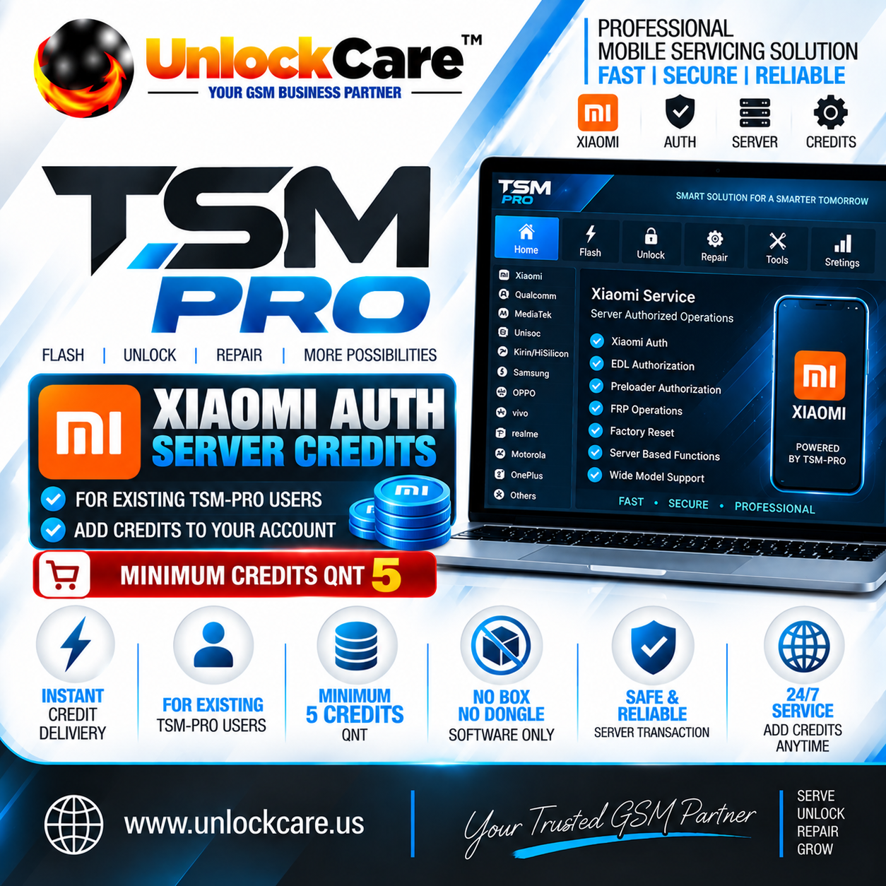 TSM-Pro — Xiaomi Auth Server Credits