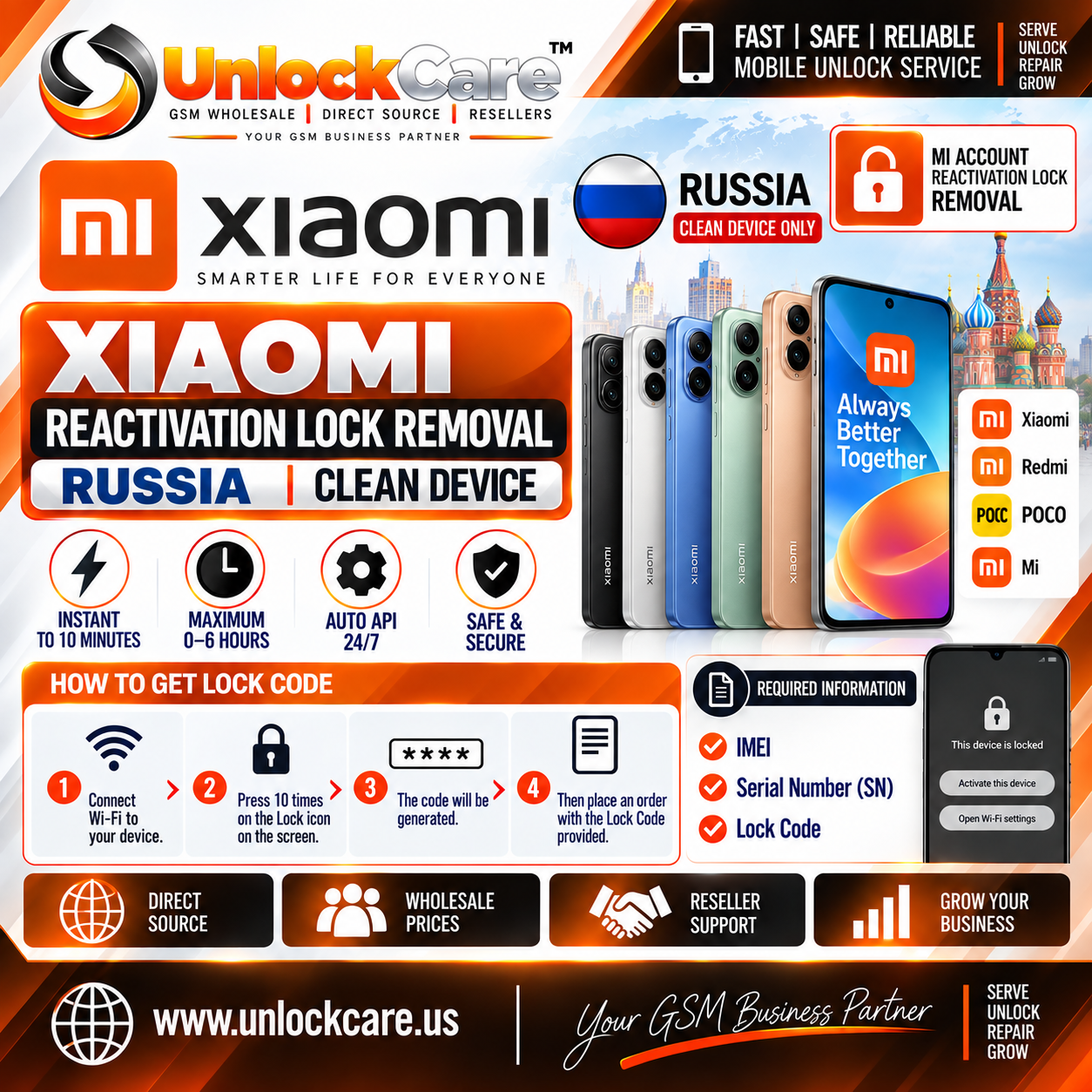 Xiaomi Reactivation Lock Removal β Russia | Clean Device