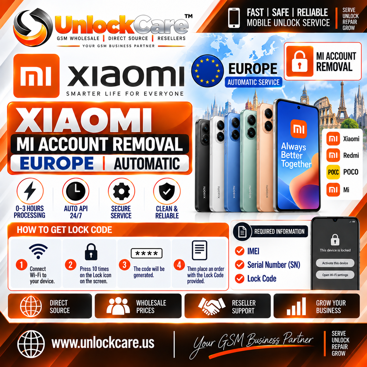 Xiaomi Mi Account Removal β Europe | Manual processing