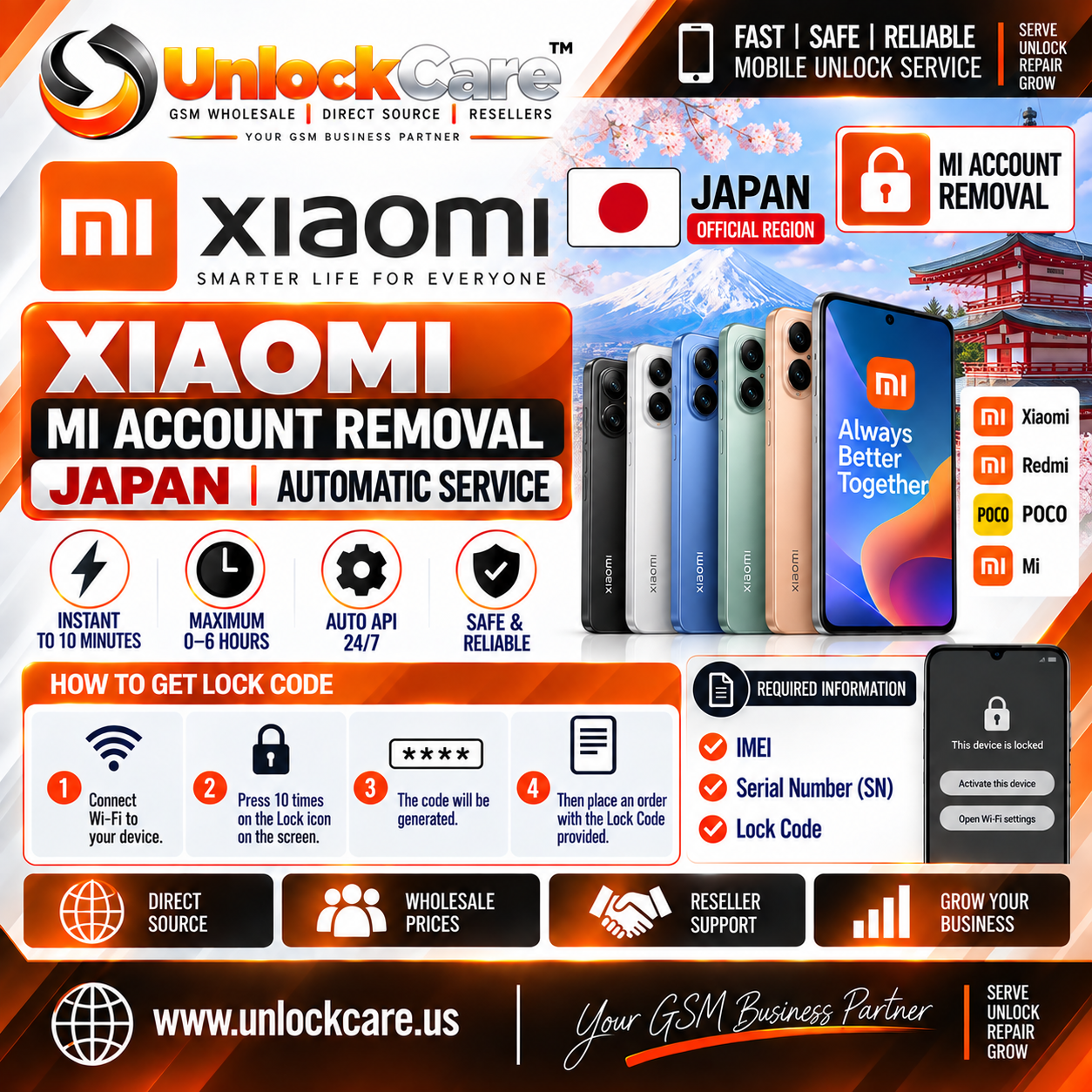 Xiaomi Mi Account Removal β Japan