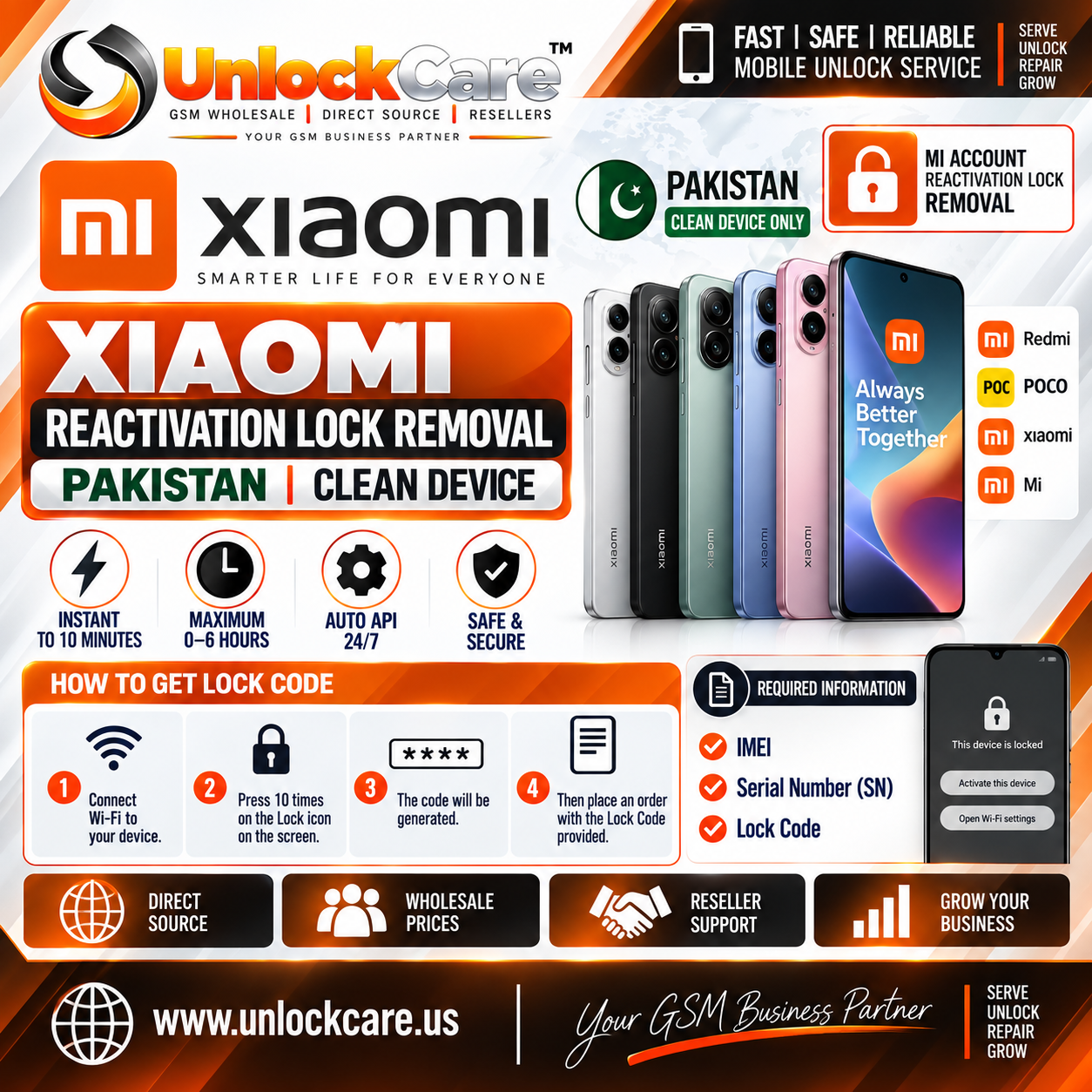 Xiaomi Reactivation Lock Removal β Pakistan | Clean Device