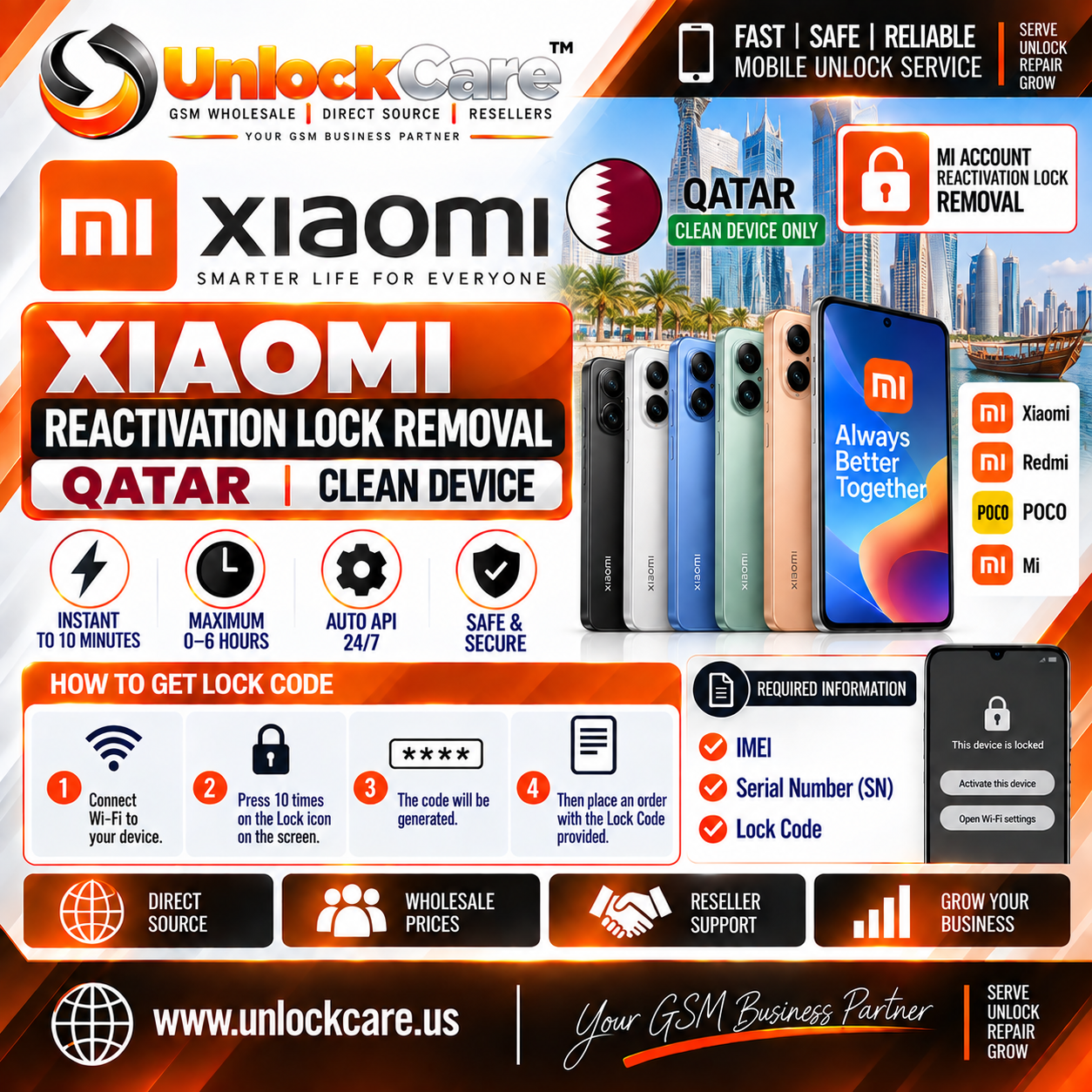 Xiaomi Reactivation Lock Removal β Qatar | Clean Device Express