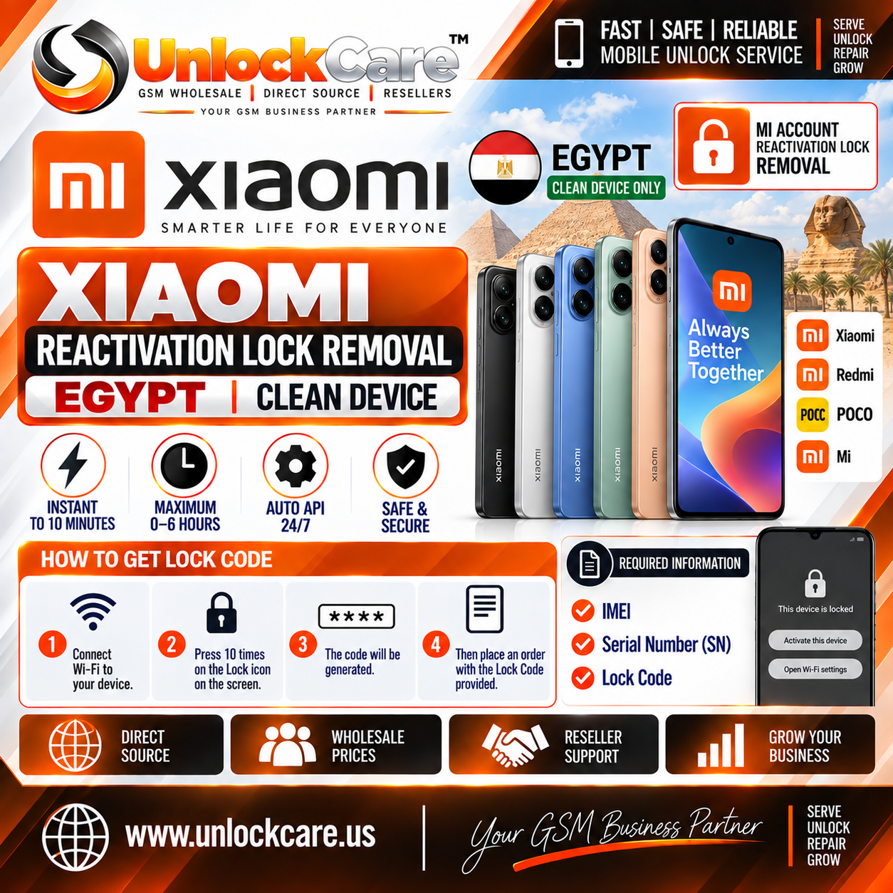 Xiaomi Reactivation Lock Removal β Egypt | Clean Device
