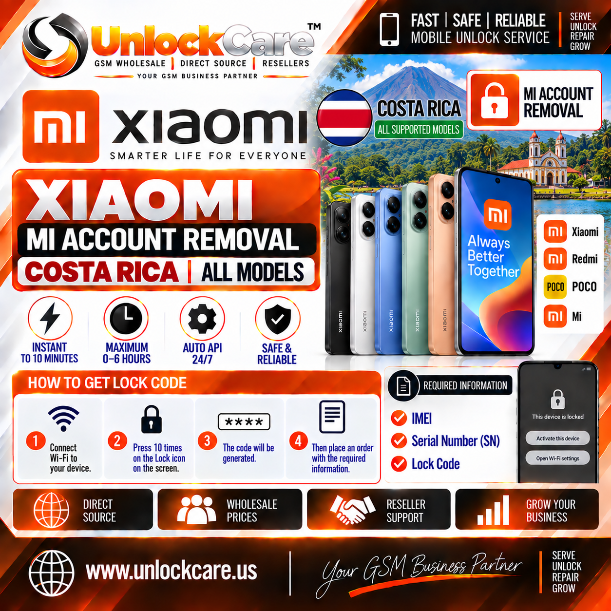 Xiaomi Mi Account Removal — Costa Rica