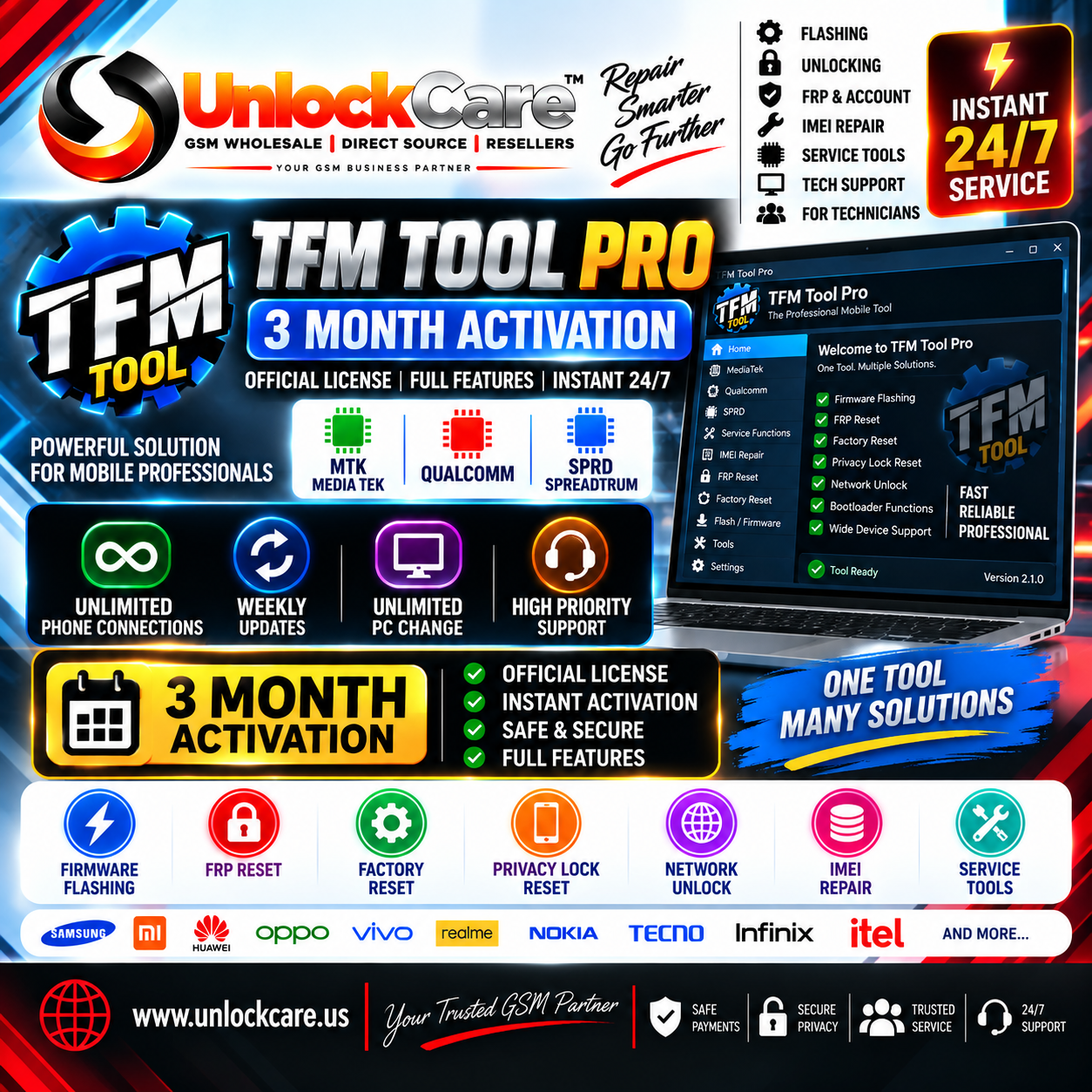TFM Tool Pro 3 Month Activation | Instant 24/7