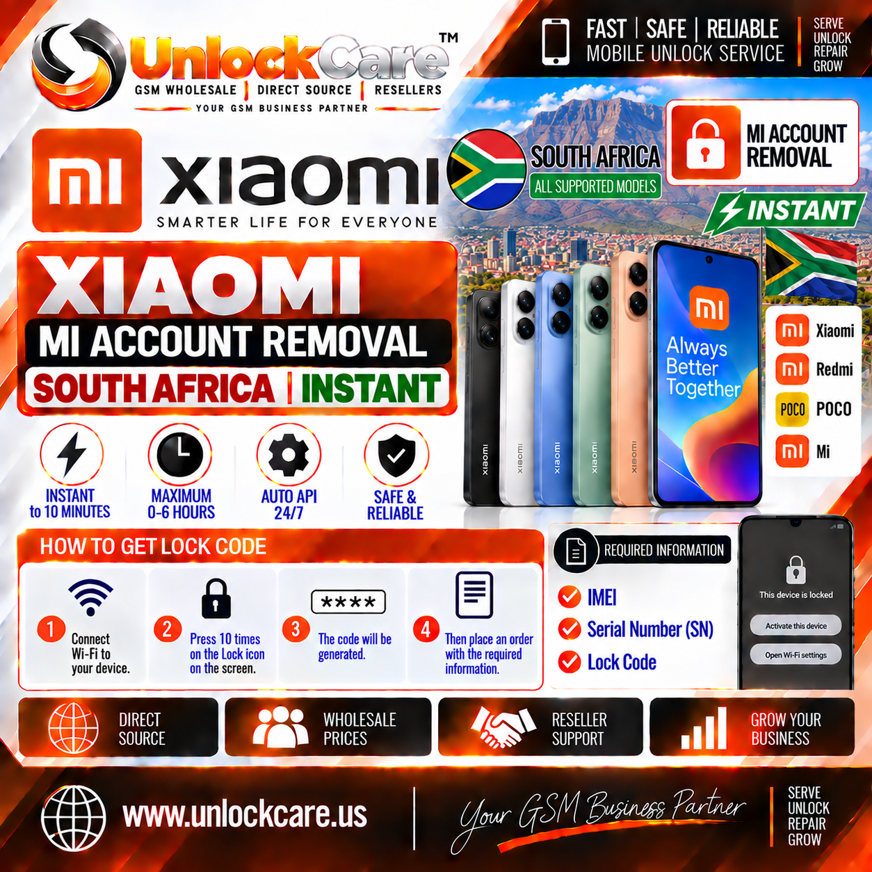 Xiaomi Mi Account Removal β South Africa | Instant