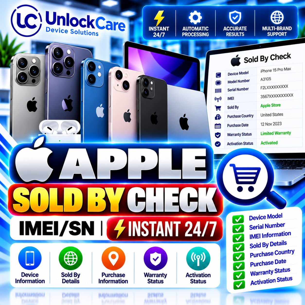 Apple Sold By Check [IMEI/SN] Instant 24/7