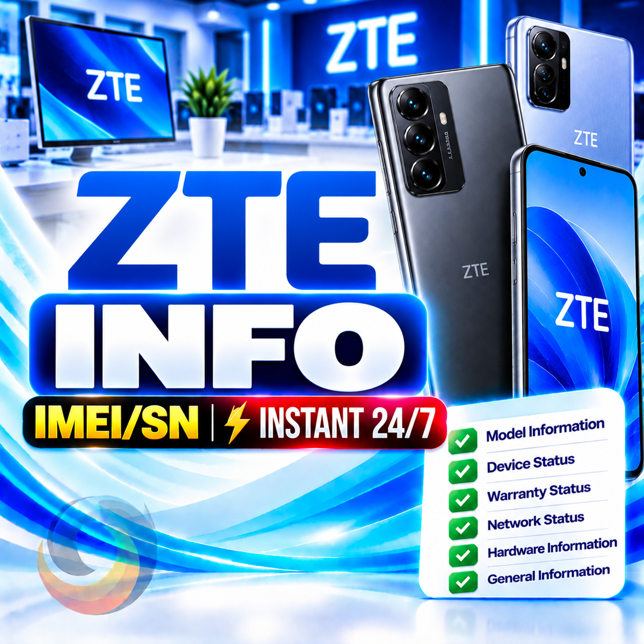 ZTE Info [IMEI/SN] Instant 24/7