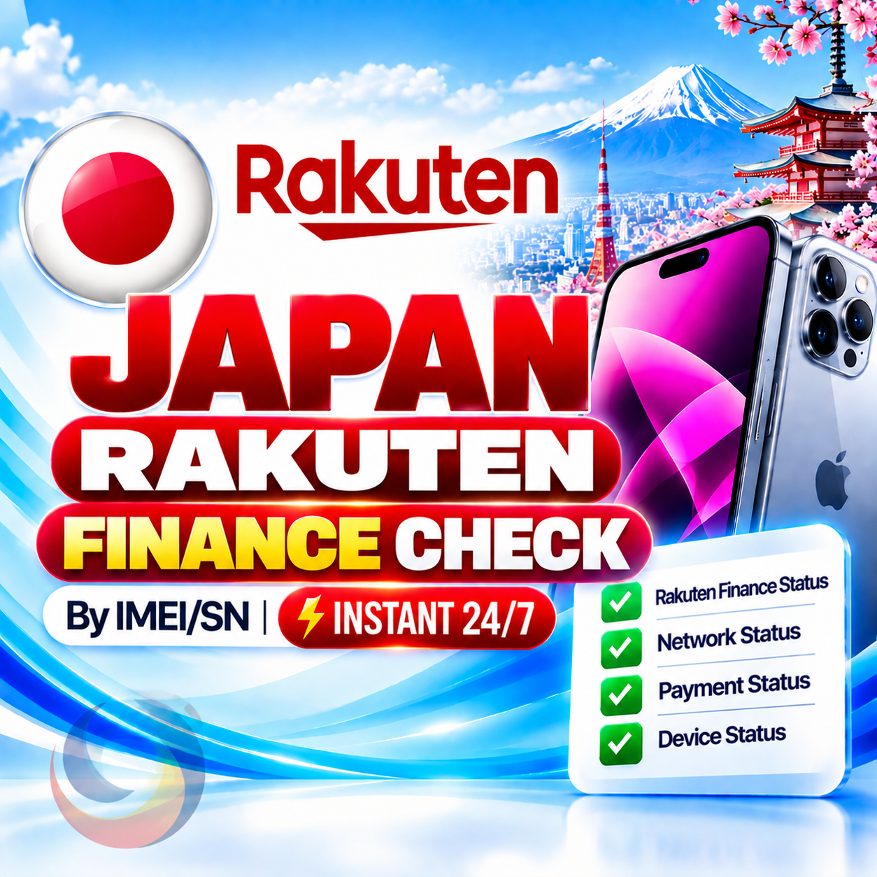 Japan Rakuten Finance Check [IMEI/SN] Instant 24/7