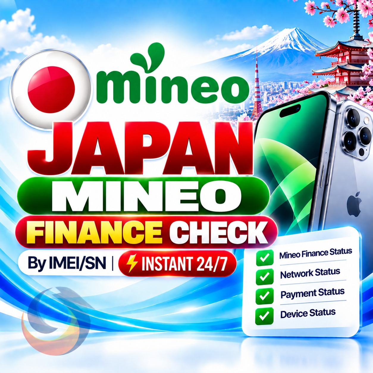 Japan Mineo Finance Check [IMEI/SN] Instant 24/7