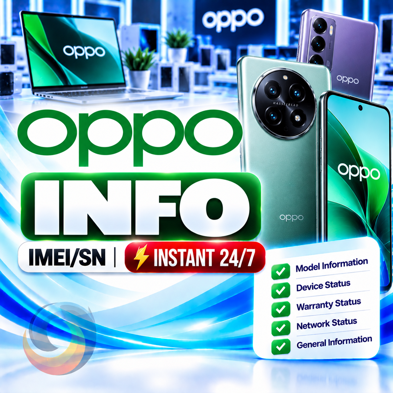 OPPO Info [IMEI/SN] Instant 24/7